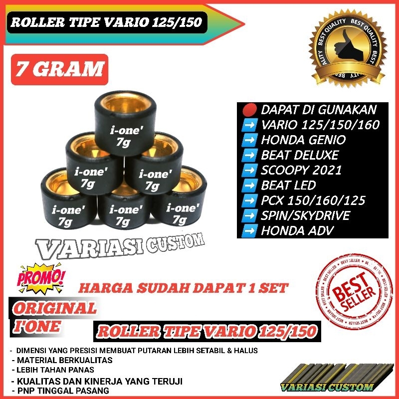 Roller Roller Loler Racing Vario 150 Vario 125 7 Gram Gr Original I-One