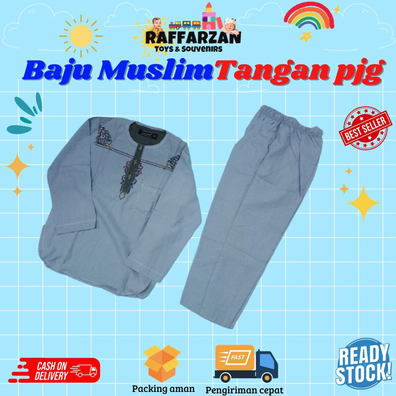 Baju Muslim Anak Laki Laki Koko Anak Lengan Panjang Lengan Pendek Baju Atasan Pakaian Sholat Baju Mu