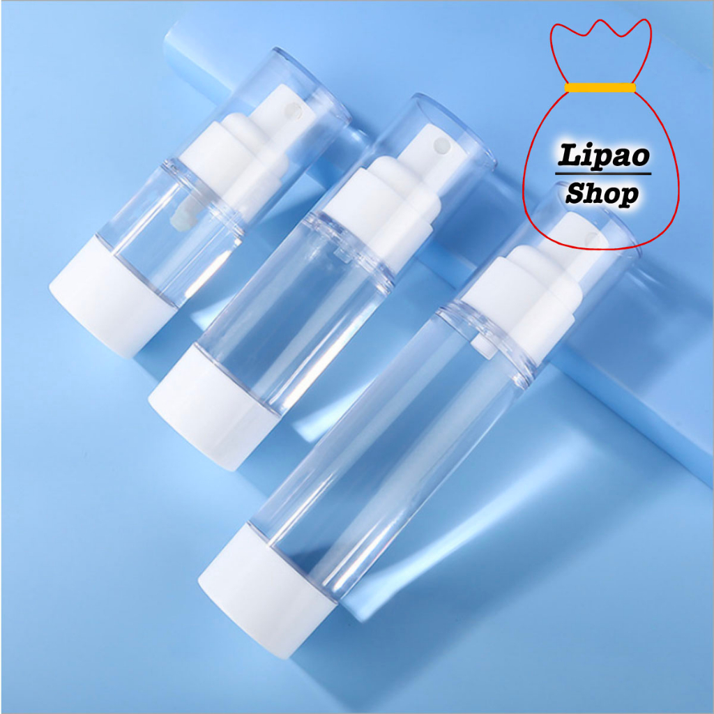 Botol Vacuum Portable Airless Pump / Spray Parfum Lotion Serum Toner Refill  Bahan Import Tebal Anti Bocor