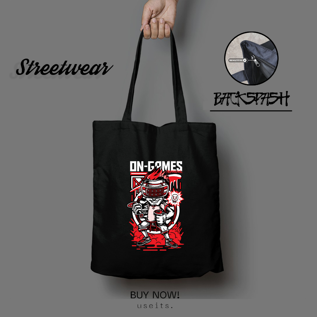 Tas Totebag Streetwear Custom Pria Wanita - STREETWEAR (09)