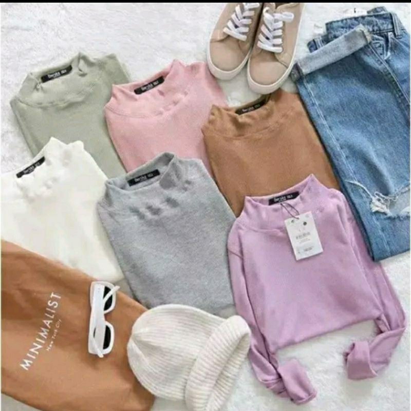 READY BASIC TURTLENECK COLOR BERSKHA / MANSET  CALAMARYSHOES.ID / GBS_CLOTHES/