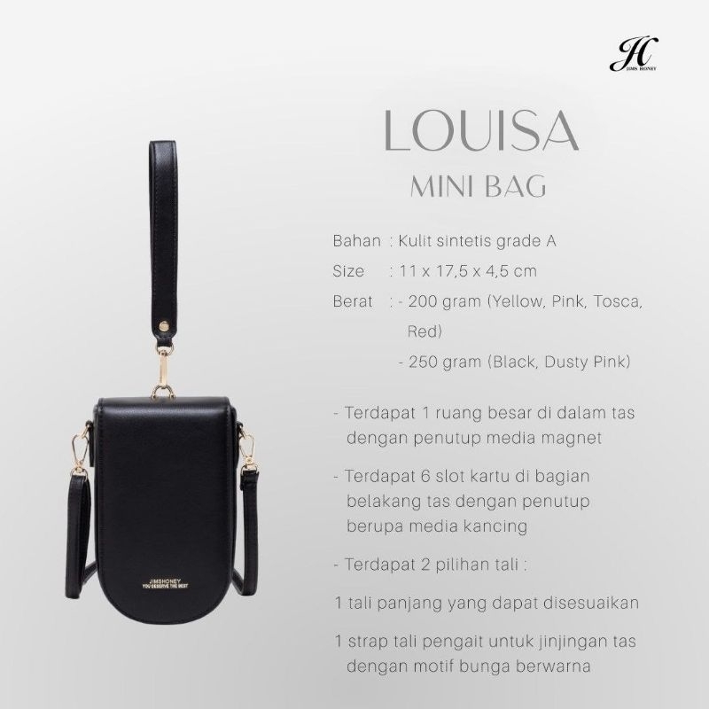 JIMSHONEY LOUISA MINI BAG  ORIGINAL TAS SELEMPANG WANITA