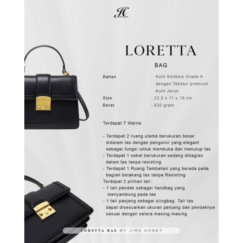 READY STOK, Loretta bag by Jims honey