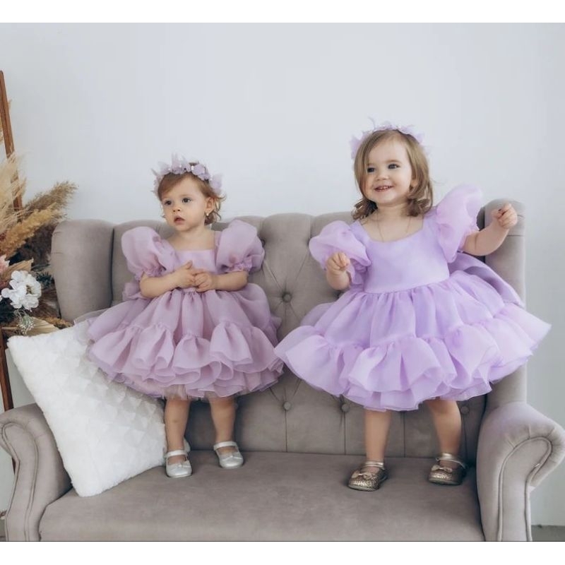dress organza anak dress pesta anak