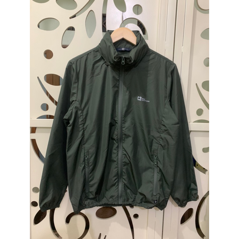 Jaket Waterproof/Sport Parasut Ringan Wanita C2 Dublin Green Original 1000%
