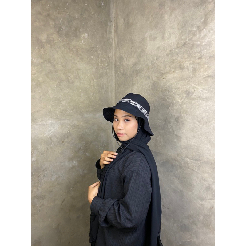 Topi rimba/ bucket hats Pria wanita tenun daur ulang sampah plastik