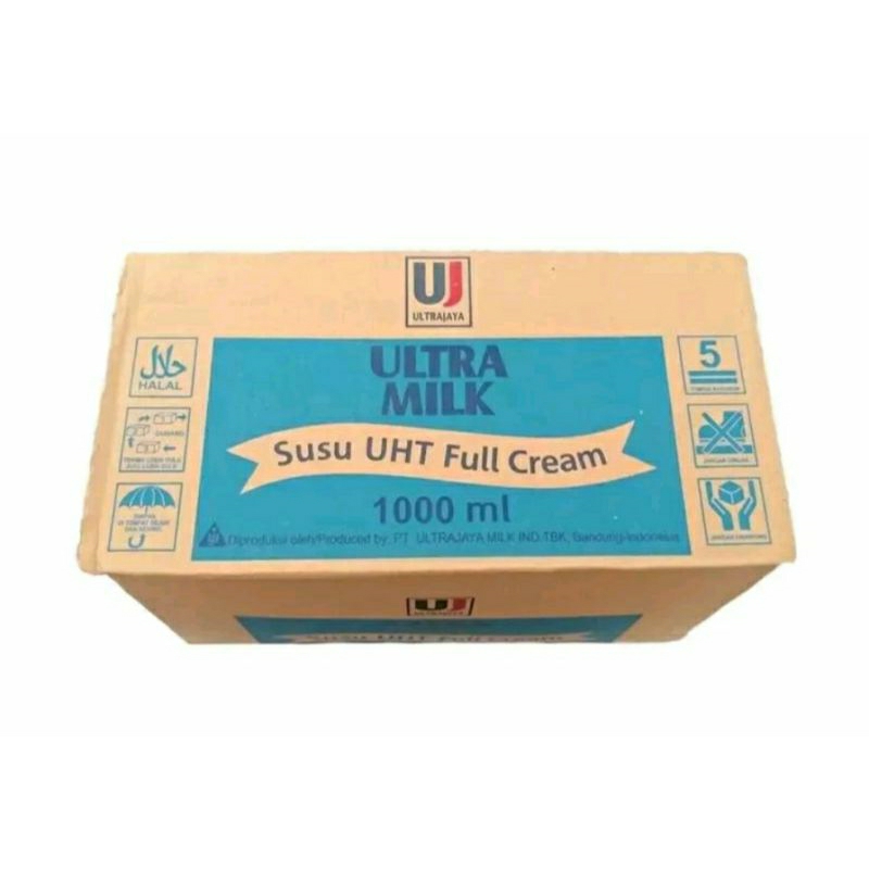 

Ultramilk 1000ml/1liter kartonan fullcream, Coklat