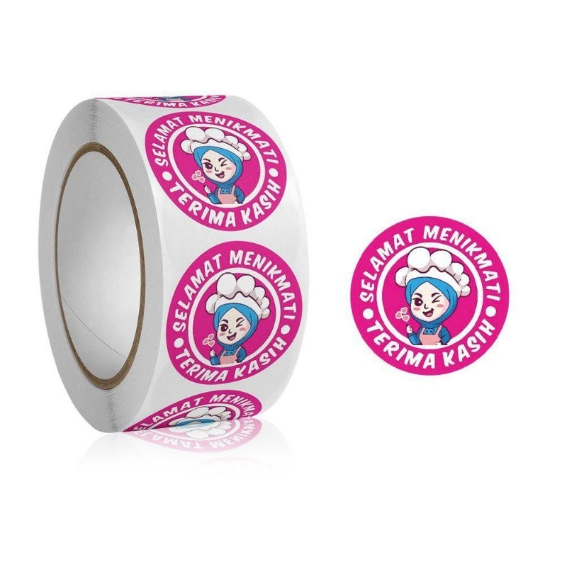 

Stiker Thank you/ stiker terimakasih selamat menikmati 1 roll