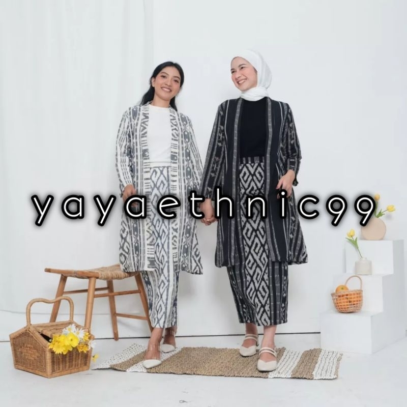 [READY STOK] Cardigan tenun troso, outer tenun ikat, busana tenun troso, baju wanita, baju tenun troso