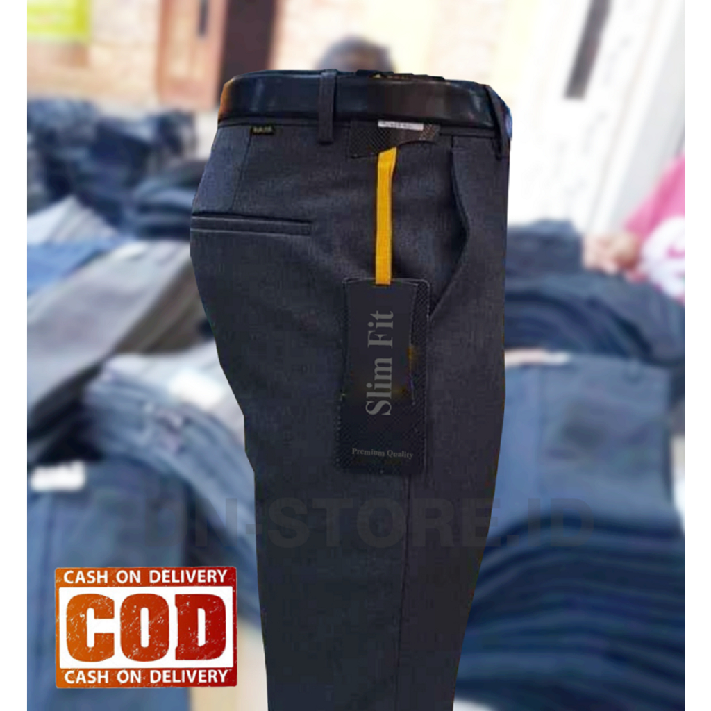 (BISA COD) Celana Formal Pria / Celana Bahan / Celana Kerja