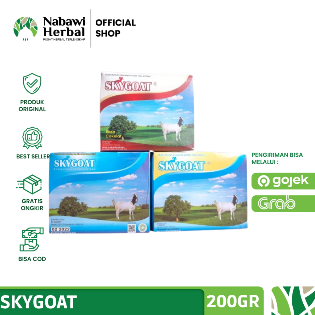 

Skygoat Susu Kambing Sky Goat Susu bubuk kambing Etawa 1 Box 10 Sachet | Susu Kambing Herbal Untuk Kanker Asma TBC Bronkitis Infeksi Paru Paru
