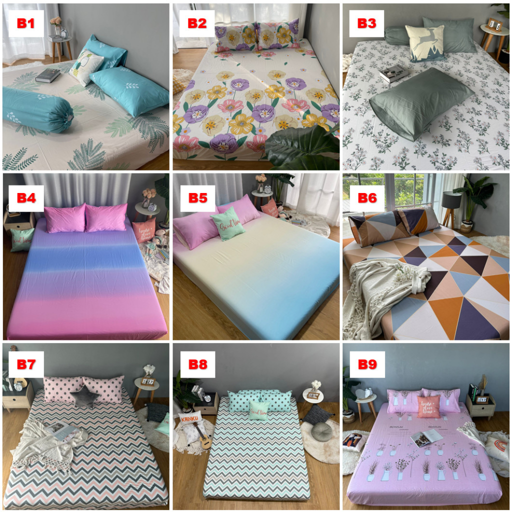 SPREI ORI KATUN ANTI GESER MOTIF MINIMALIS UKURAN 120x200 160x200 180x200 200x200 90x200 100x200