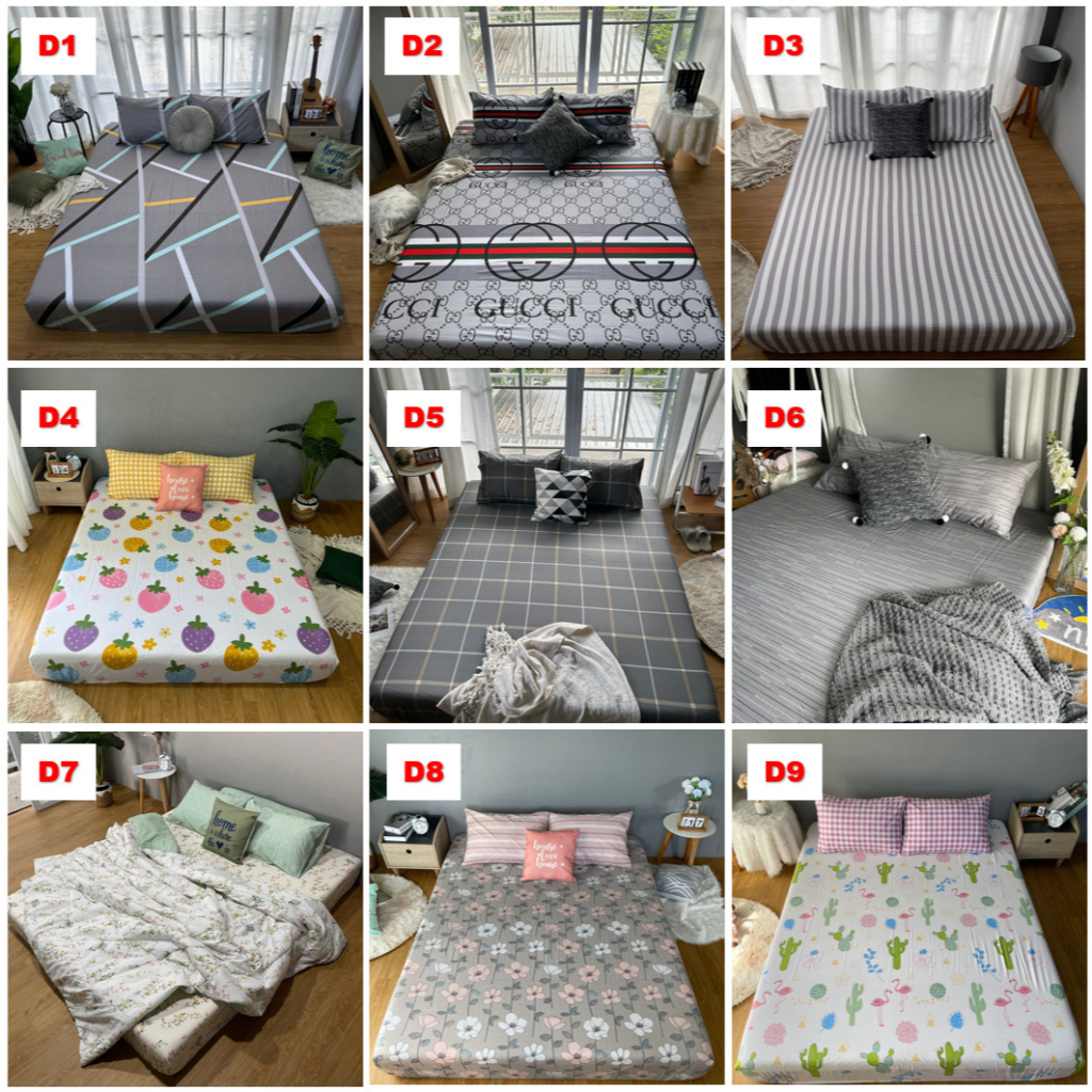 SPREI ORI KATUN ANTI GESER MOTIF MINIMALIS UKURAN 120x200 160x200 180x200 200x200 90x200 100x200