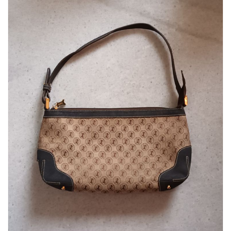 Gold Pfeil Handbag 2nd Leather mixed canvas