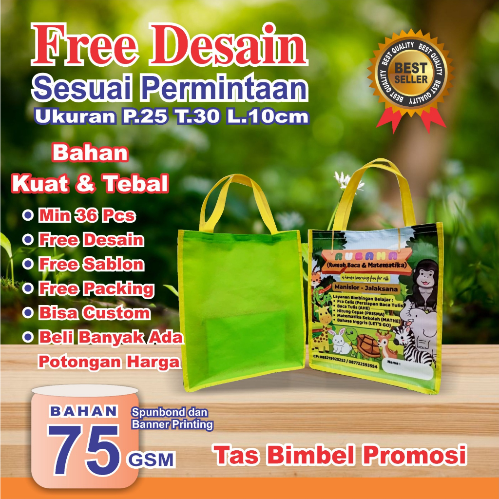 TAS PROMOSI BIMBEL / TAS BIMBA / TAS AHE