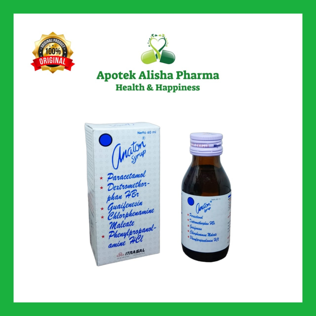 Anaton Sirup 60ml Obat Batuk Alergi / Kering Tidak Berdahak / Panas Demam Anak