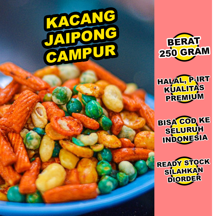 

Kacang Jaipong Campur 250 Gram - Cemilan Gurih