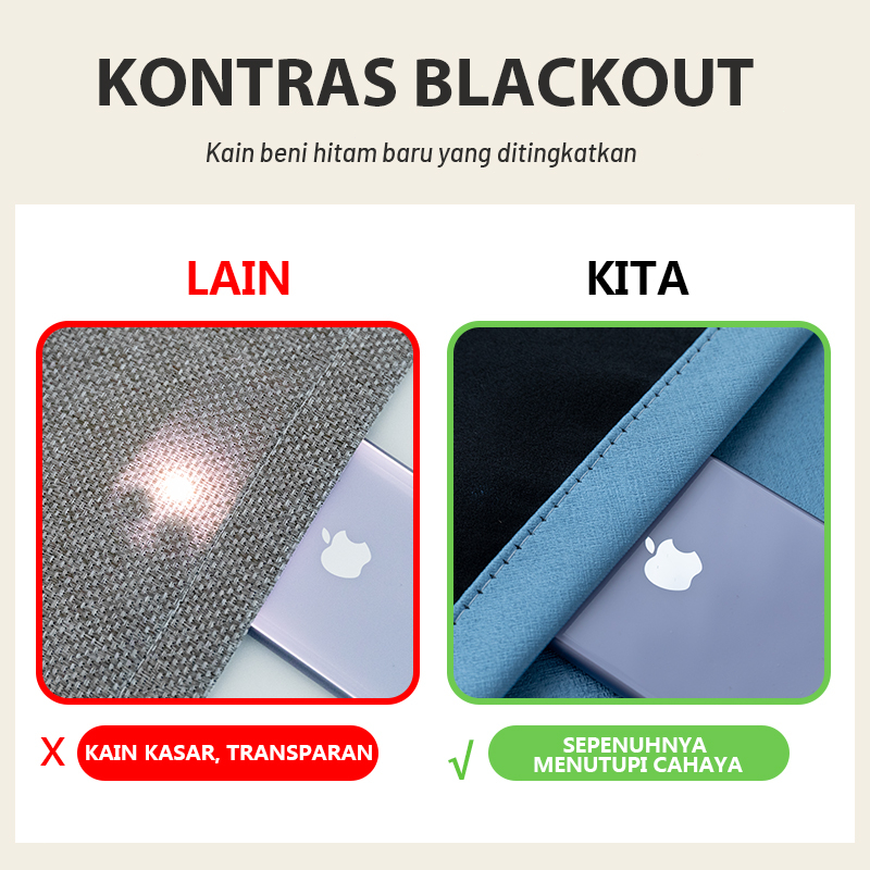 TORAIN Gorden Blackout Import Praha Warna Polos Gorden Kamar Tidur Tirai Isolasi Termal Sederhana Kualitas impor Kelas Atas