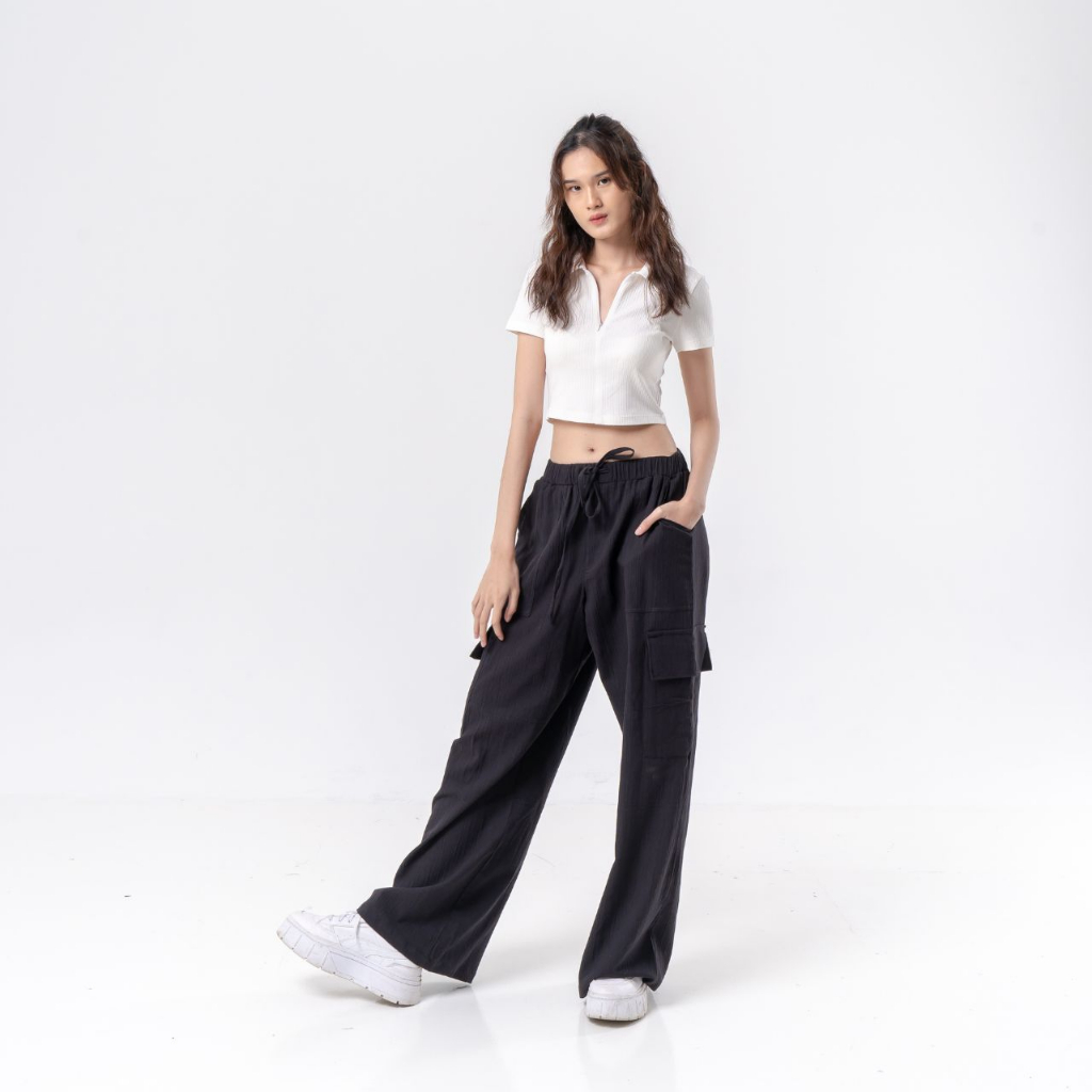 AIJO -Jennie Cargo Pants  - Linen Cargo