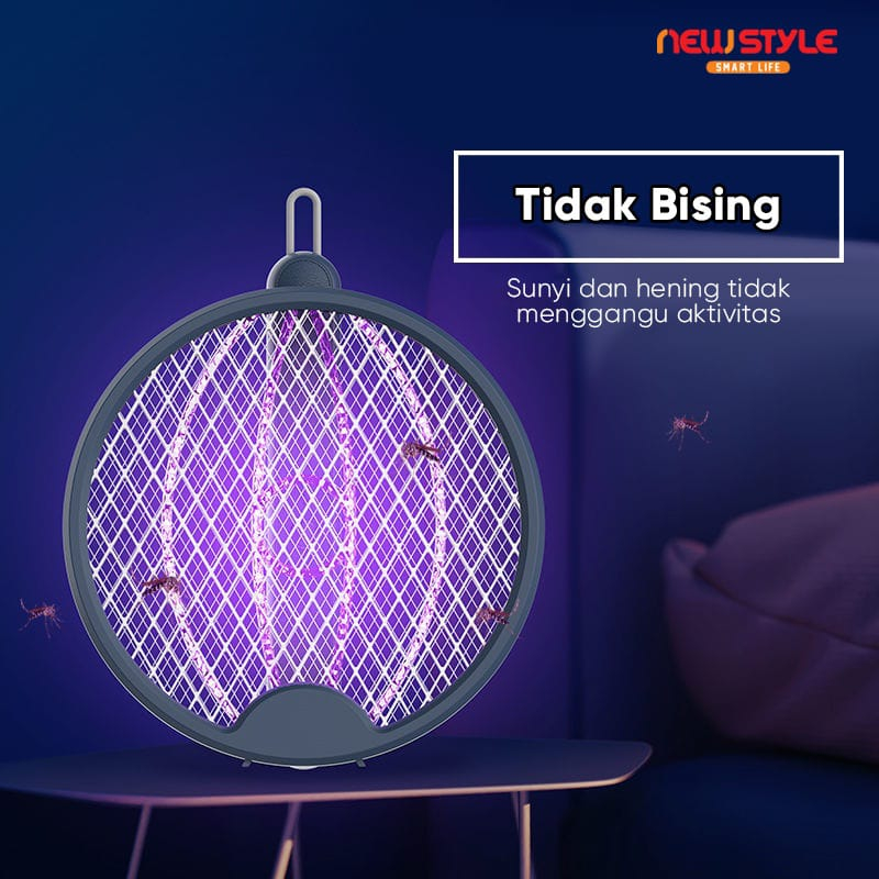 [ COD ] Raket Nyamuk Listrik / Pemukul Nyamuk Elektrik Lampu Mosquito Killer 3IN1
