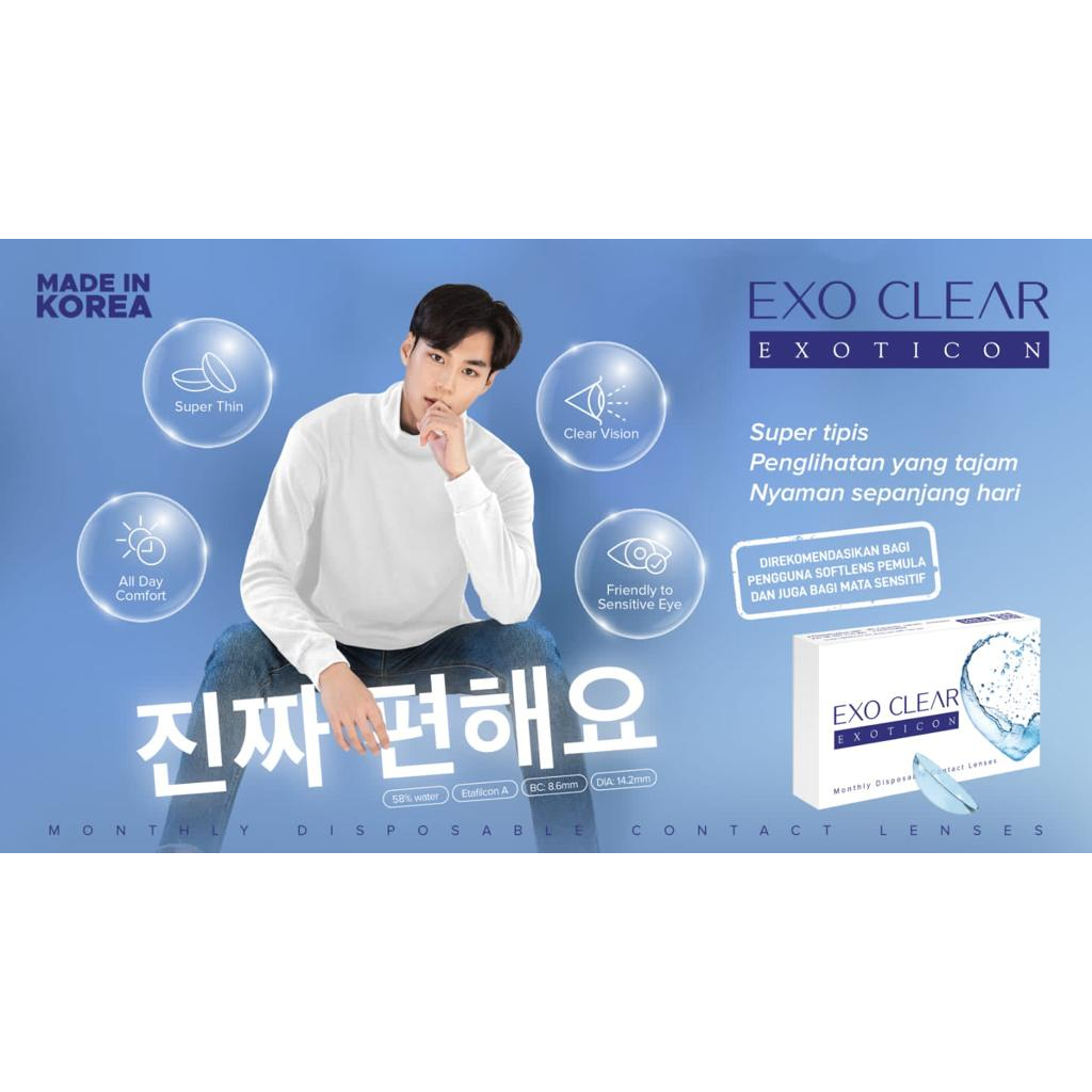 Softlens X2 EXO Clear 14.2mm Minus -10.00 Free Lenscase