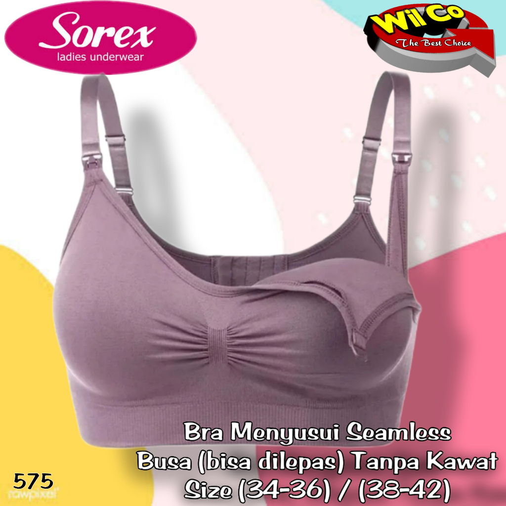 K575 - BRA/BH MENYUSUI PAKAIAN DALAM WANITA IBU HAMIL SOREX KANCING DEPAN 3 PENGAIT