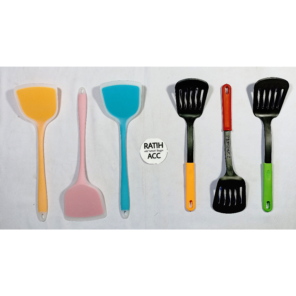 sutil teflon silicon plastik  buat menumis sotil sotel sodet codet spatula