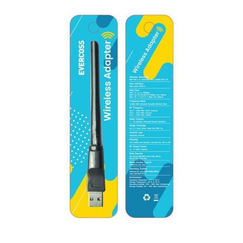 USB DONGLE WIFI EVERCOSS WF1 WIRELESS ADAPTER USB WIFI STB EVERCOSS