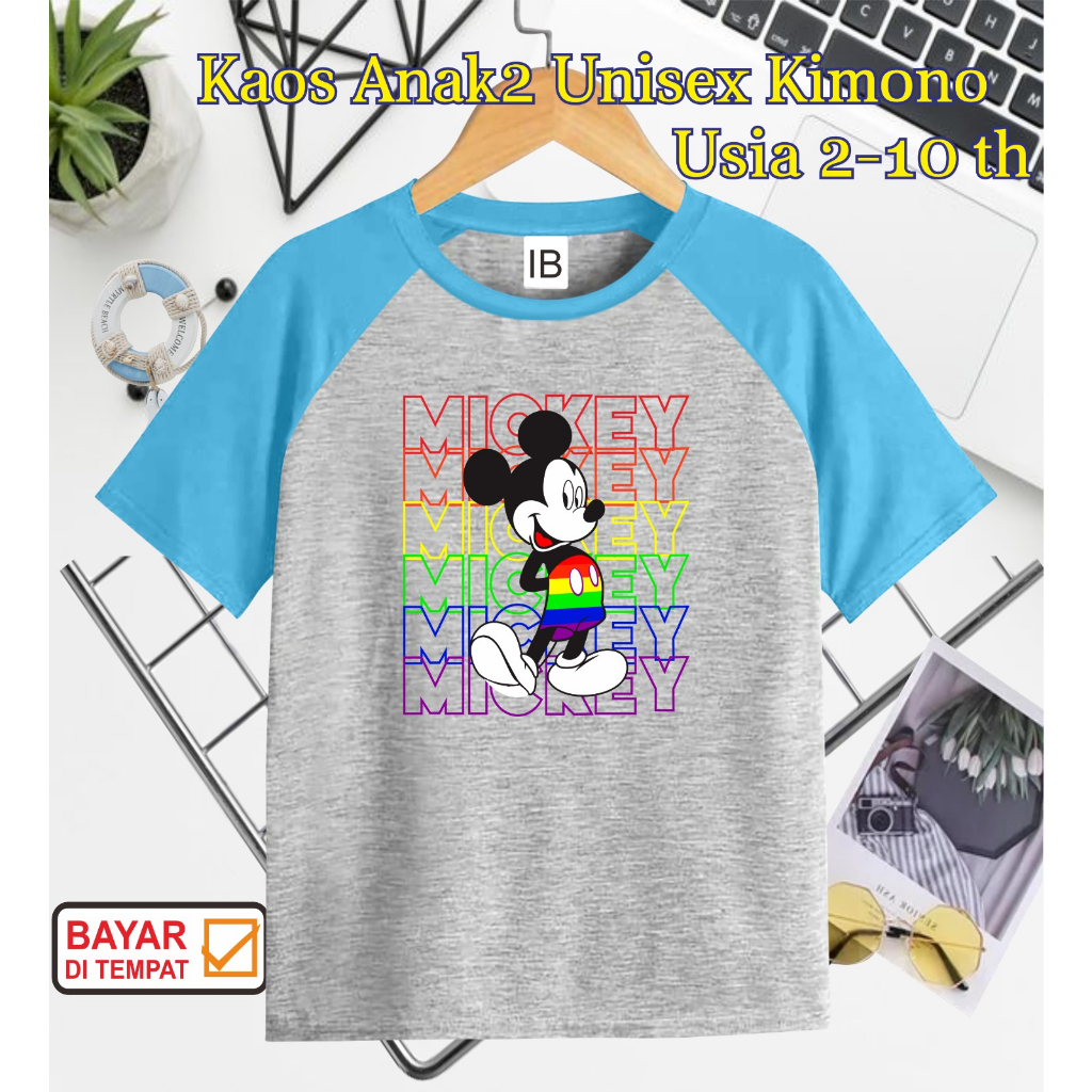 ((IB))KAOS ANAK2 UNISEX KIMONO/M1CK3Y DIGITAL SABLON