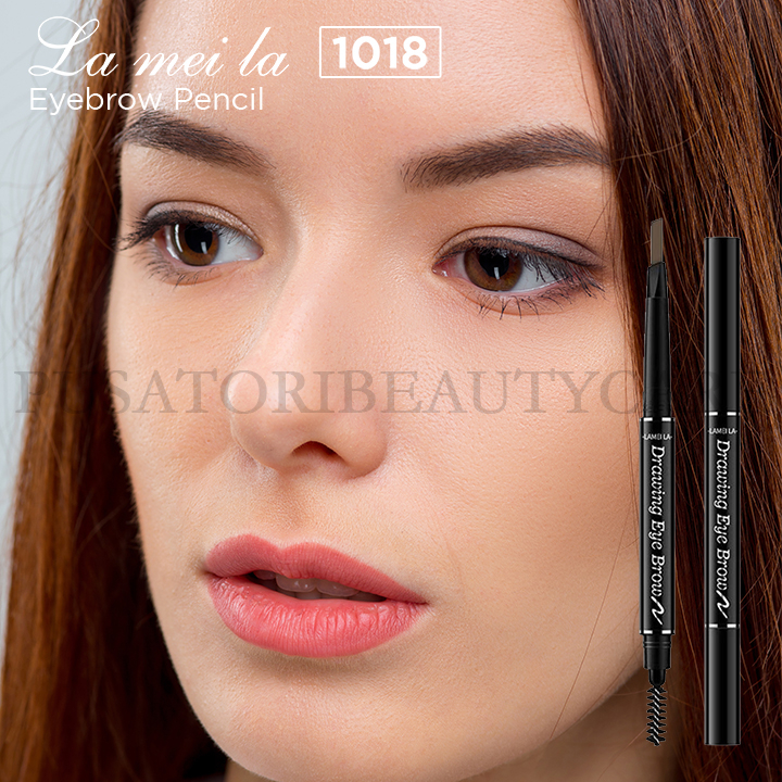 LAMEILA 1018 Eyebrow Pencil Waterproof Pinsil Alis Kepala Ganda