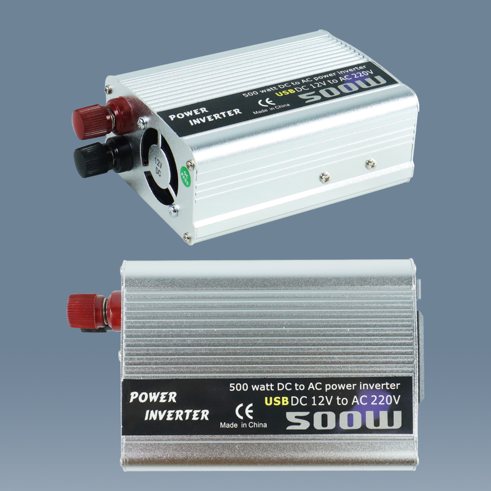 Car Power Inverter DC 12V to AC 220V 500W - Silver