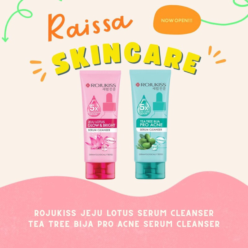 ROJUKISS SERUM CLEANSER TEA TREE BIJA PRO ACNE JEJU LOTUS GLOW BRIGHT