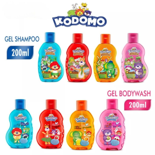 KODOMO Bodywash dengan stik bubble 200ml / KODOMO Shampoo &amp; Conditioner 200ml