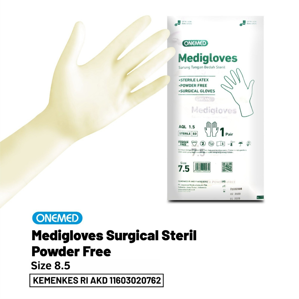 Medigloves Surgical Steril Powder Free PF 1 Pasang - 6-OJ2