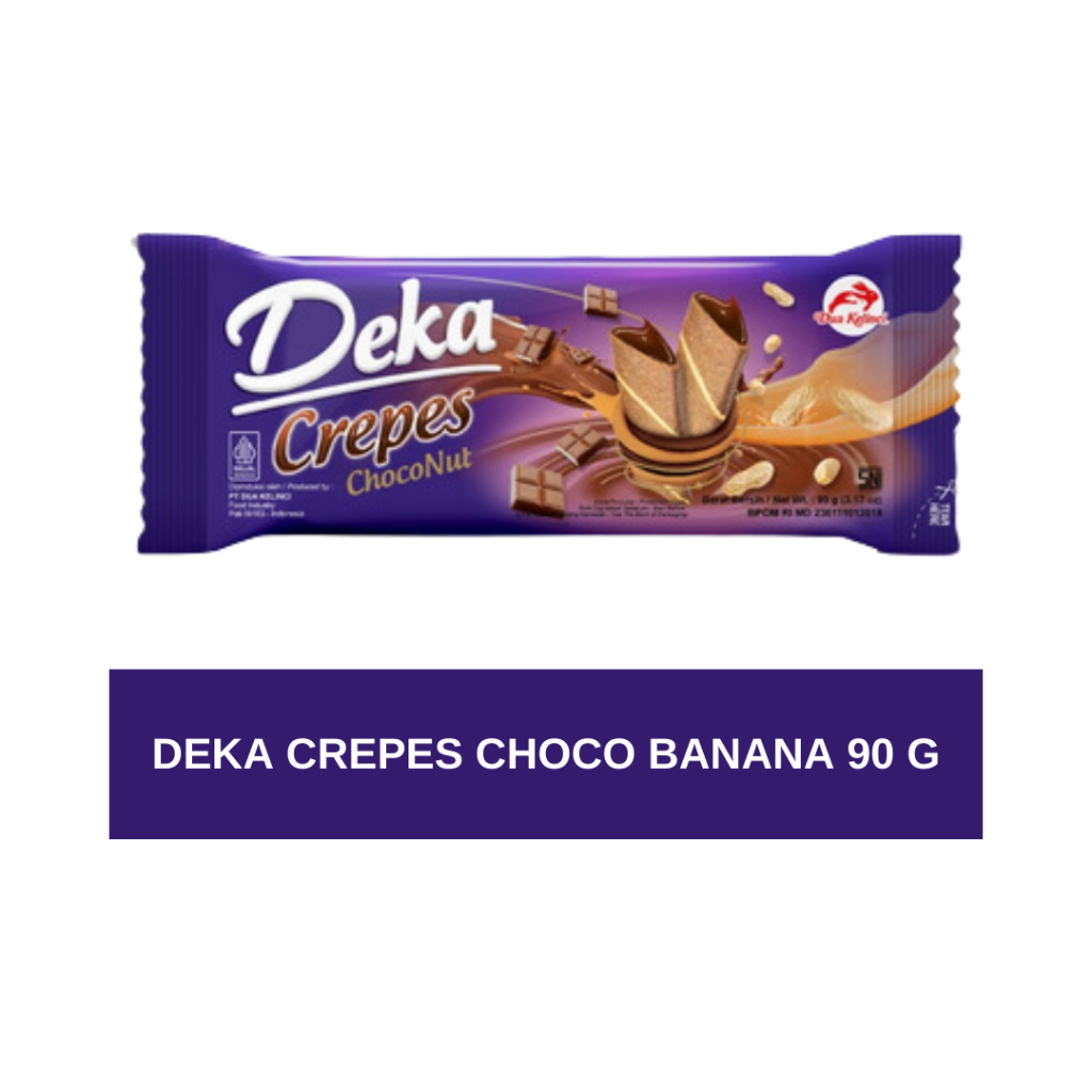 

DEKA CREPES CHOCO BANANA 90 G BISCUIT DEKA BISKUIT COKLAT