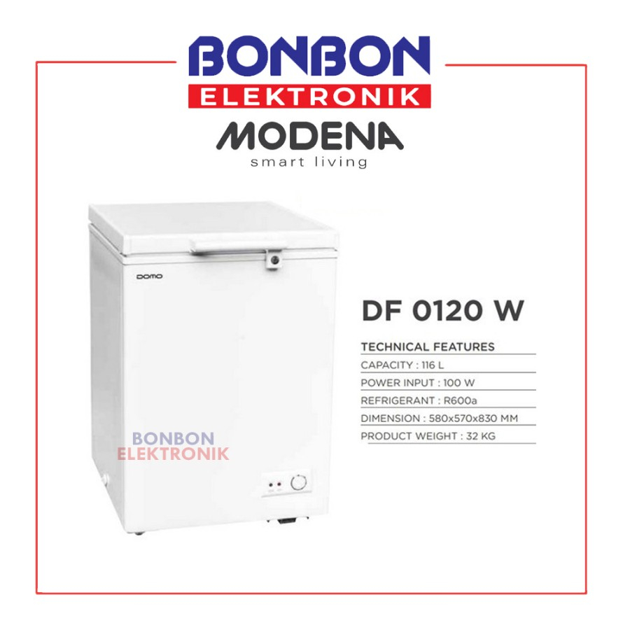 Modena DOMO Chest Freezer 116 L DF-0120 / DF 0120 Freezer Box