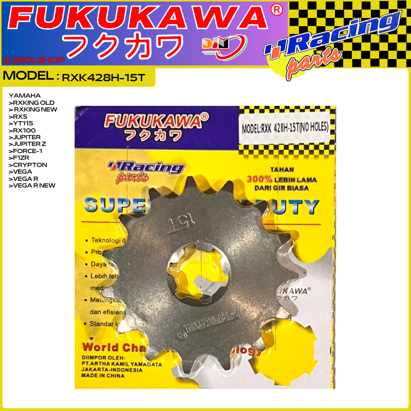 GEAR SET RACING FUKUKAWA MODEL SSS RANTAI GOLD YMH RX-KING, FIZR, JUPITERZ , JUPITER MX, MX-NEW ORIGINAL SSS