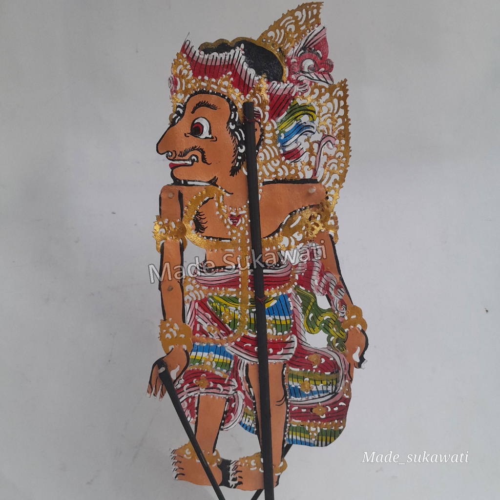 Kerajinan wayang kulit Bali Gatotkaca Gatotkoco ukiran Hiasan Handmade