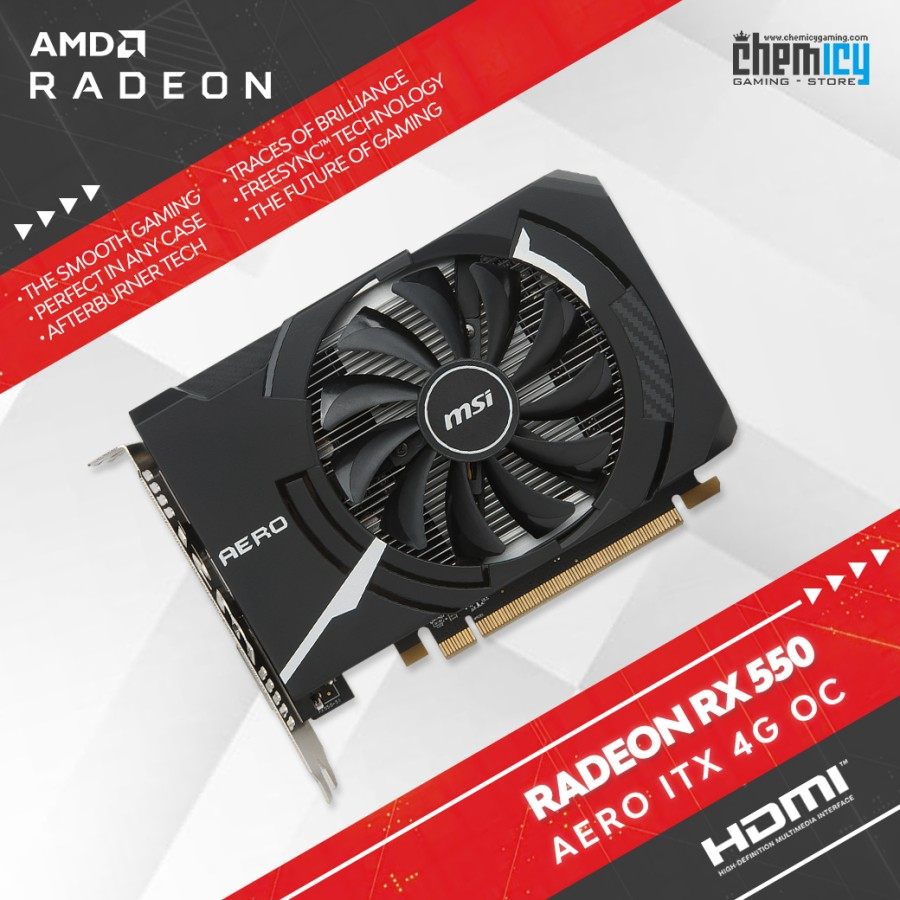 MSI AMD Radeon RX 550 Aero ITX 4G OC