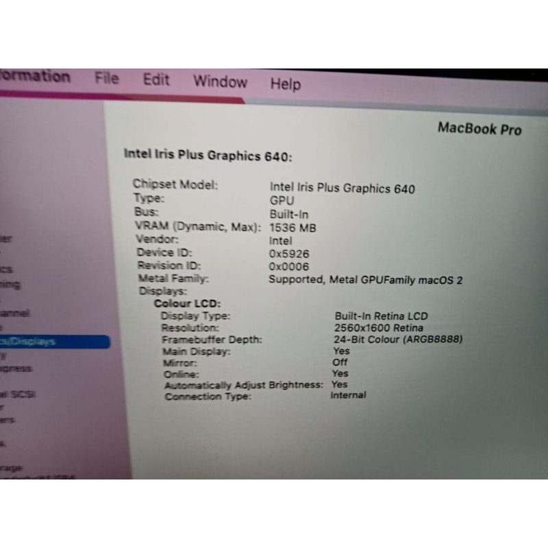 MAC PRO 13 IN 2017 SSD256 RAM16 CORE I5 OS MONTEREY VGA INTEL MULUSDD