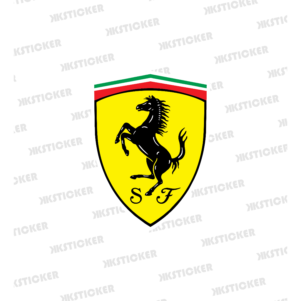 

Sticker Ferrari | Stiker Vinyl Anti air + Laminasi
