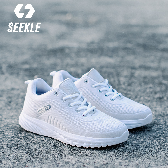 Sepatu sneakers putih polos pria wanita SEEKLE - sepatu olahraga - sepatu sneakers kasual