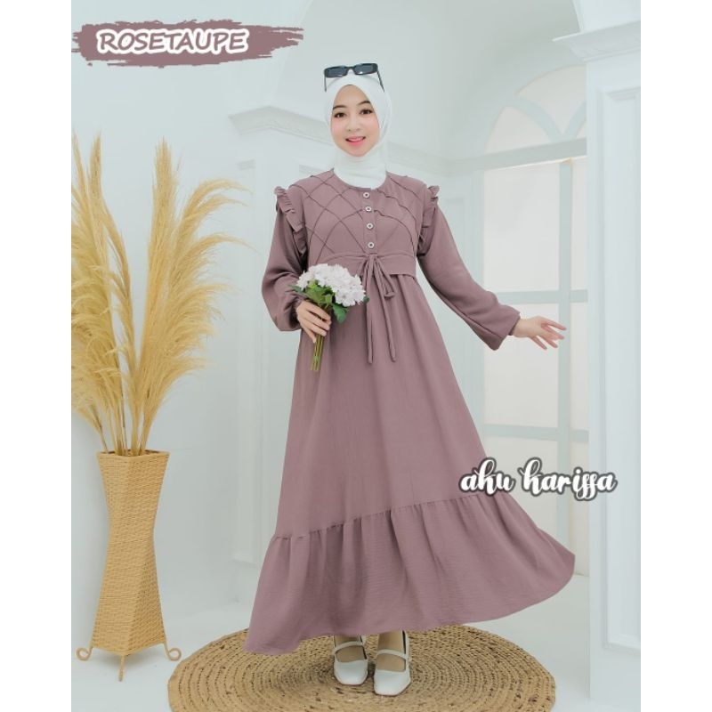 Gamis Muslimah//Afrina Meysa Midi Dress//Gamis BY AKU KARISSA