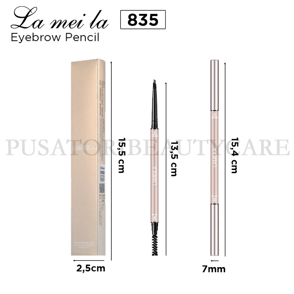 LAMEILA 835 Eyebrow Pencil Dual Ended Auto Rotating Pinsil Alis