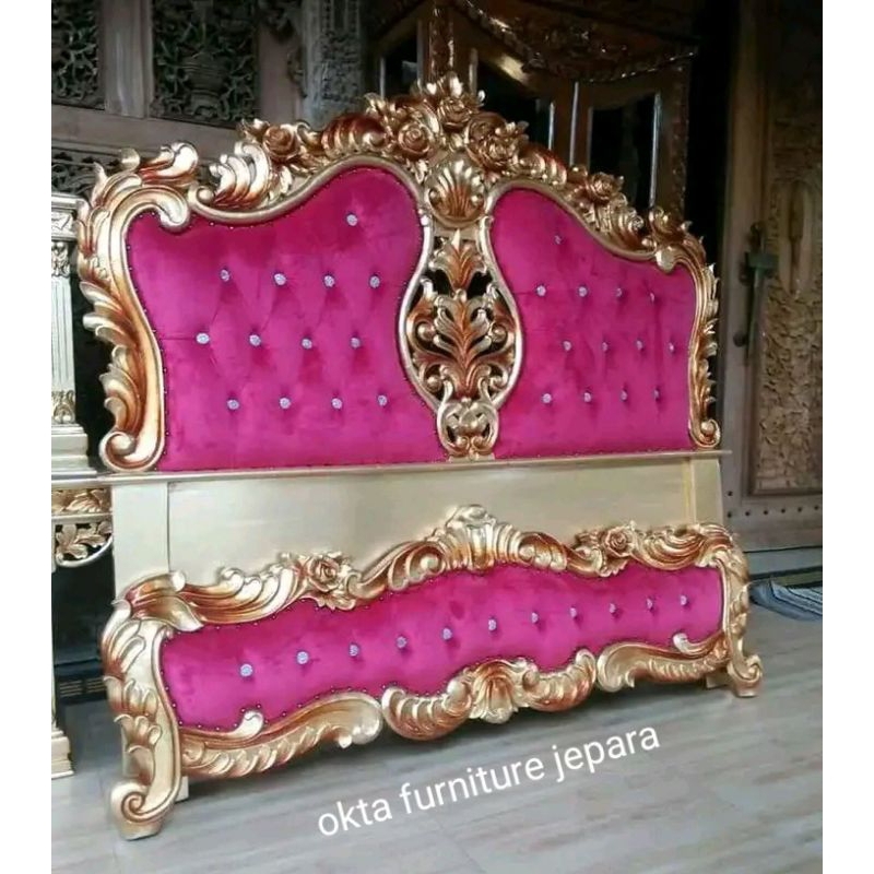 tempat tidur / ranjang ukir jepara