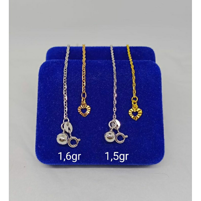 gelang tangan anak rantai carti*r+1bel+1love ukir/perak asli silver 925 lapis emas/perhiasan fashion terbaru