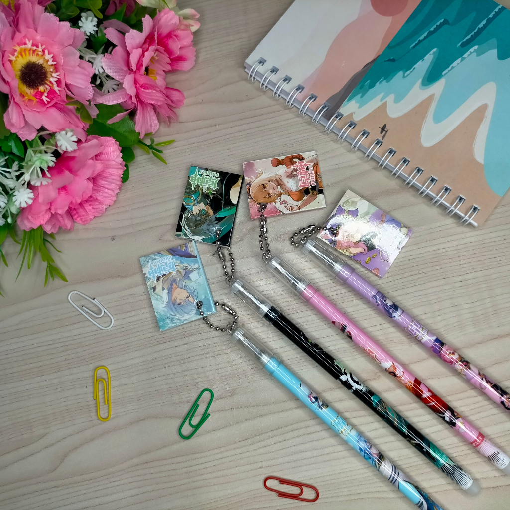 Pulpen Gel Genshin Impact Erasable Pen Gantungan Notebook