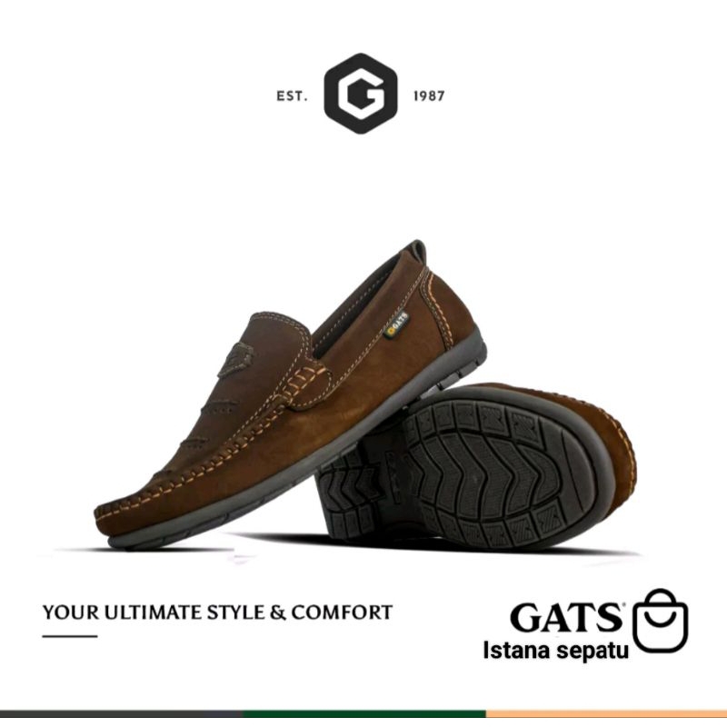 GATS - HK 0005 - Sepatu Pria Slip On Casual