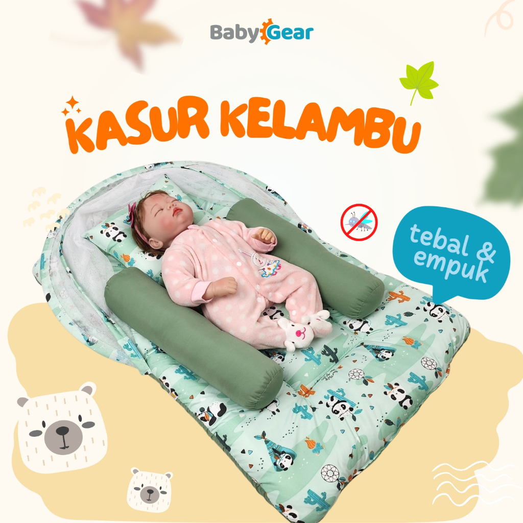 Kasur bayi bantal guling lipat kelambu / kasur bayi kelambu [GRATIS BANTAL GULING DAN TAS MIKA]