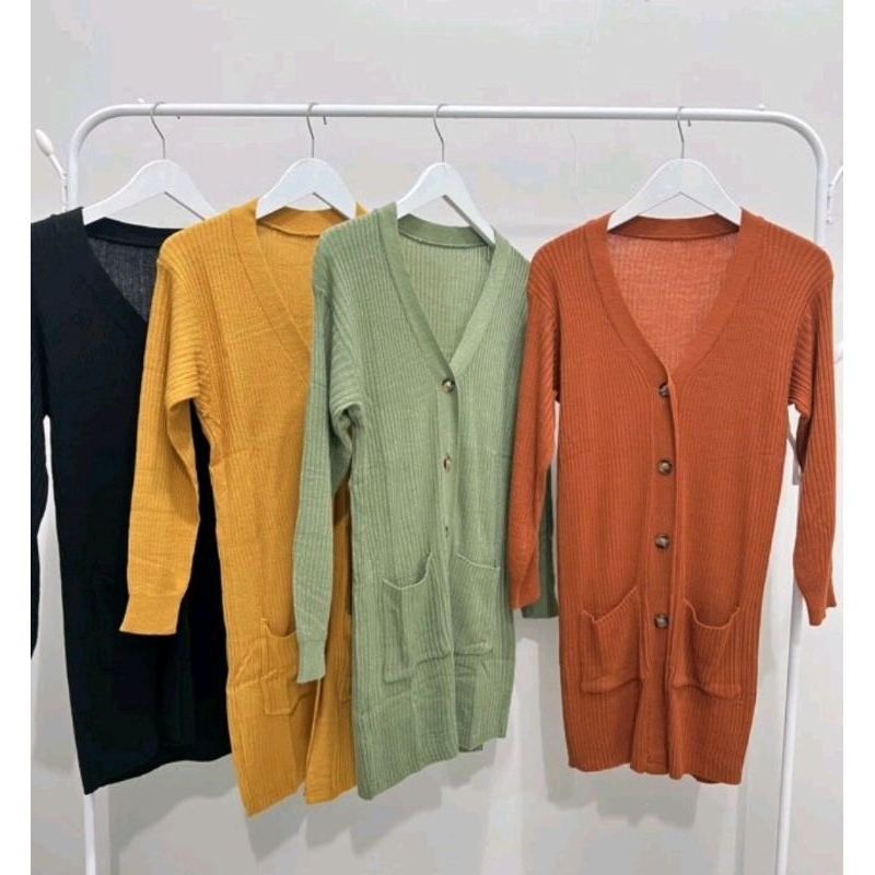 LONG CARDI RAJUT TERRE / LONG CARDI TERRE / LONG RAJUT / CARDIGAN PANJANG RAJUT / CARDIGAN RAJUT / C